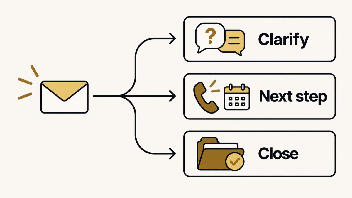 An inquiry may need a clarification, a relevant next step or a clear closure.